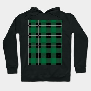 Green and Black Flannel-Plaid Pattern Hoodie